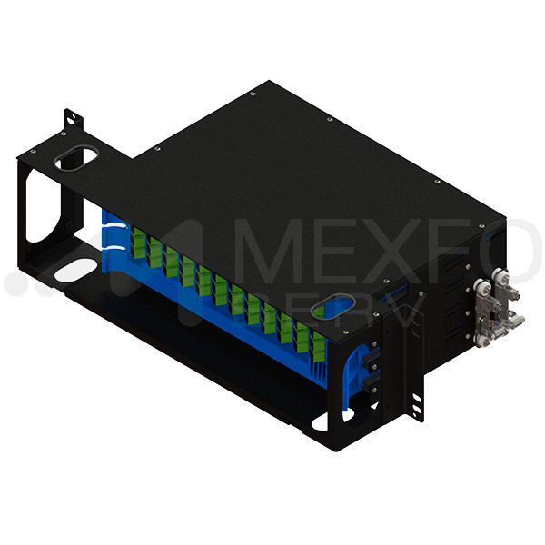 ODF Distribuidor optico 3 unidades de rack charolas abatibles